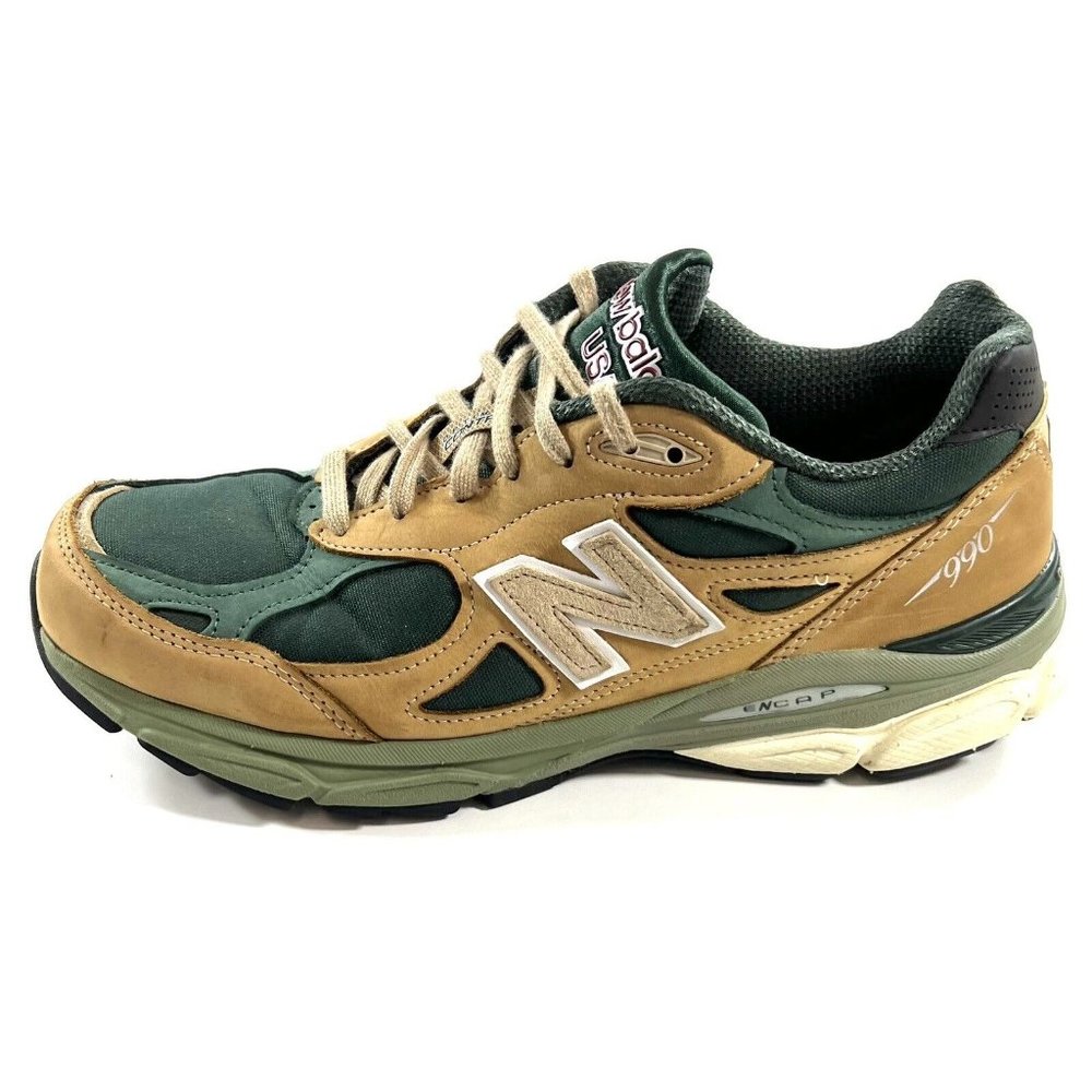 New Balance 990v3 Mens 10.5 Teddy Santis Tan Green Sneaker Shoe USA M990WG3